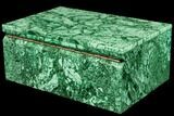 Huge, Wide Malachite Jewelry Box - Stunning #113044-3